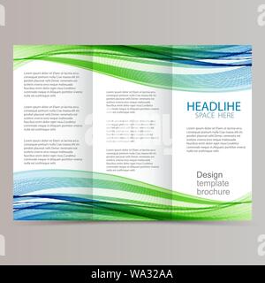 Trifold Broschüre design Stock Vektor