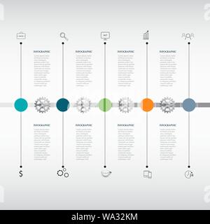 Timeline-Geschäft-Infografik Stock Vektor