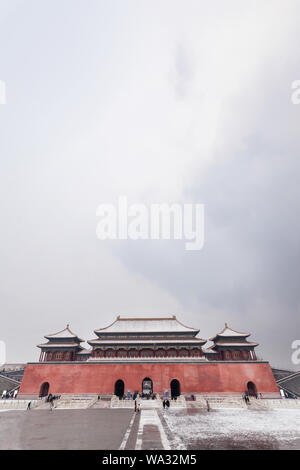 Das Palastmuseum in Beijing Schnee-wu Gate Stockfoto