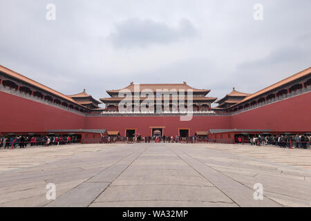 Das Palastmuseum in Beijing-Meridian gate Stockfoto