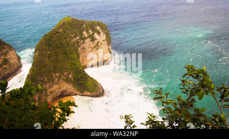 Manta Bay oder Kelingking Beach auf Nusa Penida Insel Bali Indonesien Stockfoto