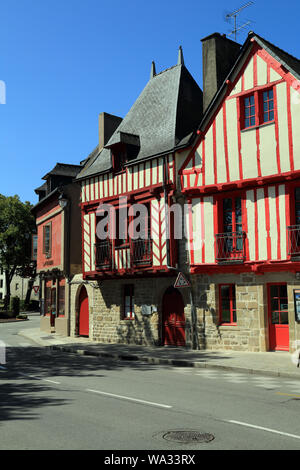 Mittelalterliche Gebäude in der Rue du Port, Vannes, Morbihan, Bretagne, Frankreich Stockfoto