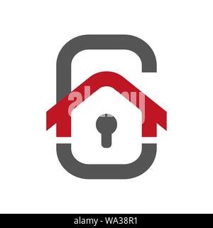 "Smart Home"-Symbol. Element für Karten, Illustration, Poster und Web Design. EPS 10. Stock Vektor