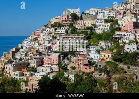 Sicht auf Positano, Amalfi Stockfoto