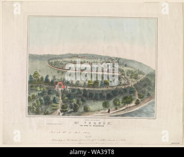 Vögel Auge Ansicht des Mt. Vernon. Die Startseite von Washington Stockfoto