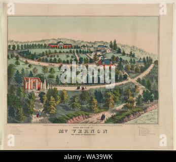 Vögel Auge Ansicht des Mt. Vernon die Heimat von Washington Stockfoto