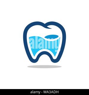 Frische Zahn Symbol, Vector Logo. Geeignet für zahnmedizinische Klinik, Labor, App, Medizin, Wirtschaft, etc. Erhältlich im EPS-Vektor Format. Stock Vektor