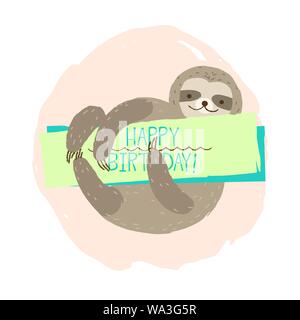 Faultier Element der Karte Stock Vektor