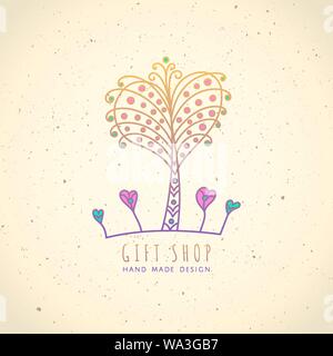 Logo Gift Shop Stock Vektor