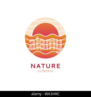 Logo marine Landschaft Stock Vektor
