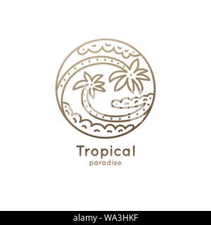 Logo palms Yin Yang Stock Vektor