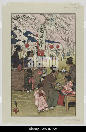 Blossom Time in Tokio]/HH [Monogramm] Stockfoto