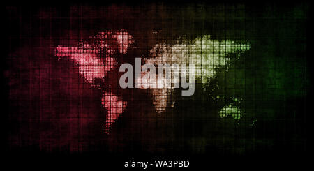 Globale Daten Marketing Informationen und Lösungen Konzept Stockfoto