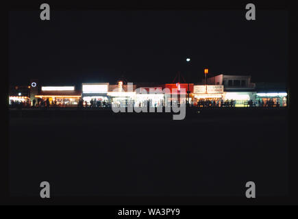 Promenade in der Nacht, Wildwood, New Jersey Stockfoto