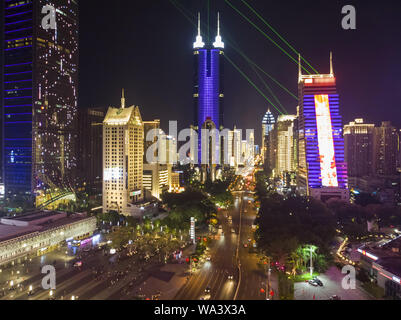 Shenzhen City Night scene Stockfoto