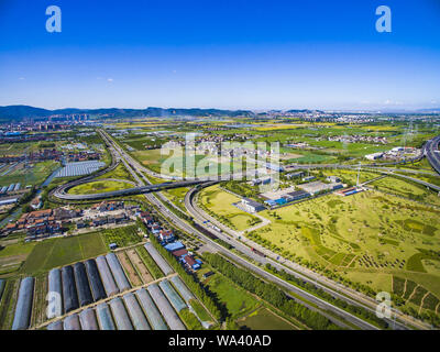 Ningbo zhenhai Antenne Stockfoto