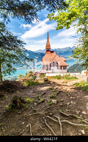 Harder Kulm, Restaurant in der Nähe von Interlaken, Berner Oberland, Schweiz Stockfoto