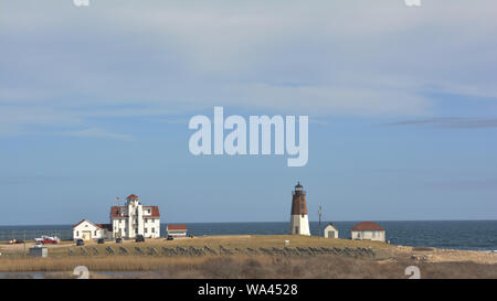 Point Judith Leuchtturm in Rhode Island Stockfoto