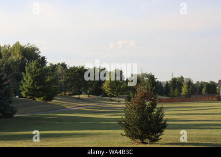 Foto von einer grünen Landschaft in Cincinnati, OH. Stockfoto