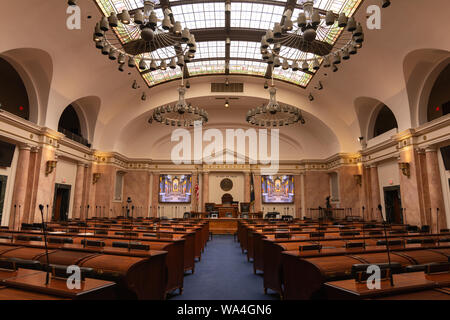 Kentucky Repräsentantenhaus Kammer im Inneren der Staat capiol Gebäude. Frankfort, KY. Stockfoto