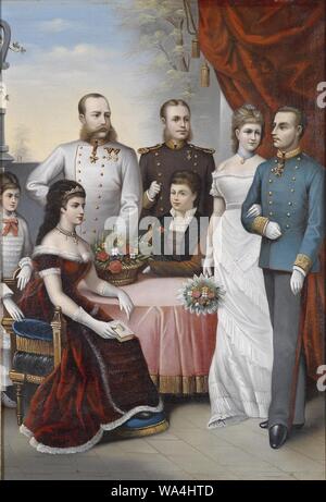 Kaiserlichen Familie um 1882 sterben. Stockfoto