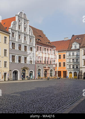 Historische Gebäude in der Altstadt von Görlitz, Sachsen, Deutschland Stockfoto