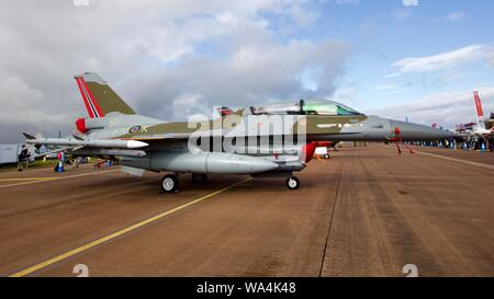 Royal Norwegian Air Force General Dynamics F-16 Fighting Falcon an der B2019 Royal International Air Tattoo Stockfoto