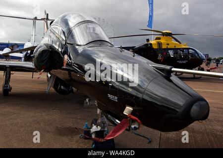 BAE Systems Hawk T2 auf statische Anzeige an der Royal International Air Tattoo 2019 Stockfoto