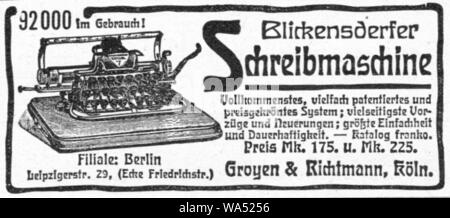 Die Woche 1904-10-15 S. XIII Blickensderfer. Stockfoto