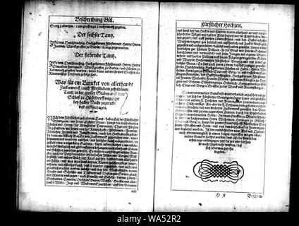 Diederich Graminaeus (1550-1610). Beschreibung derer Fürstlicher Güligscher eg. Hochzeit (Johann Wilhelm von Jülich-Kleve-Berg Jakobe von Baden-Baden). Düsseldorf 1585, Nr. 15. Stockfoto