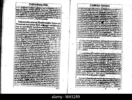 Diederich Graminaeus (1550-1610). Beschreibung derer Fürstlicher Güligscher eg. Hochzeit (Johann Wilhelm von Jülich-Kleve-Berg Jakobe von Baden-Baden). Düsseldorf 1585, Nr. 7. Stockfoto