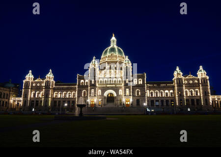 Parlament Gebäude in Victoria, British Columbia, Kanada Stockfoto