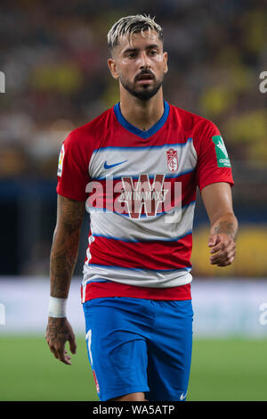 Alvaro Vadillo von Granada während des Spiels FC Villareal CF v Granada CF, der LaLiga Saison 2019/2019. Fußball. La Ceramica Stadion. Villarreal, Spanien, 17. Aug 2019. Stockfoto