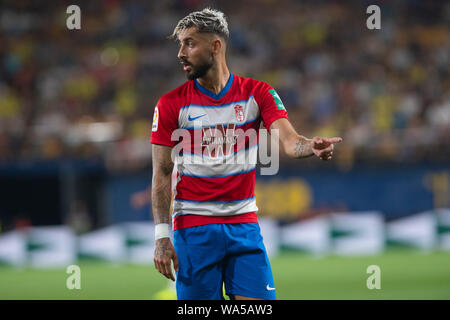 Alvaro Vadillo von Granada während des Spiels FC Villareal CF v Granada CF, der LaLiga Saison 2019/2019. Fußball. La Ceramica Stadion. Villarreal, Spanien, 17. Aug 2019. Stockfoto