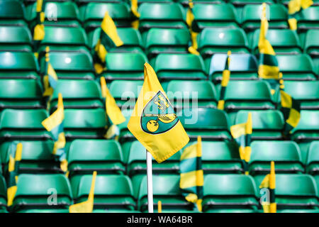 17. August 2019, Carrow Road, Norwich, England, Premier League, Fußball, Norwich City vs Newcastle United: 1 der Brauerei stand Credit: Georgie Kerr/News Bilder der Englischen Football League Bilder unterliegen DataCo Lizenz Stockfoto