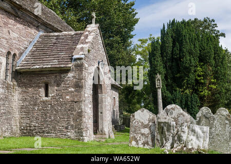 Partrishow Kirche in der Nähe von Abergavenny in Powys South Wales Stockfoto