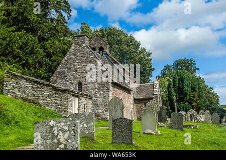 Partrishow Kirche in der Nähe von Abergavenny in Powys Süden WalesChurch Veranda, Stockfoto