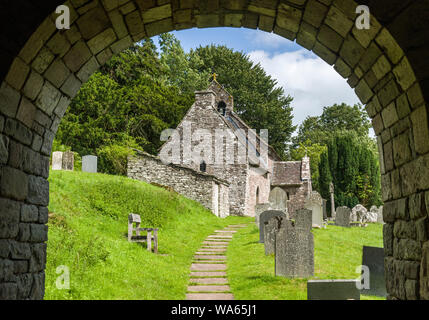 Partrishow Kirche in der Nähe von Abergavenny in Powys South Wales Stockfoto