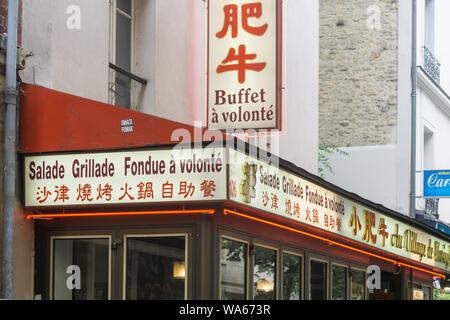 Paris Olympiades - asiatische Gemeinschaft Bezirk im 13. arrondissement von Paris, Frankreich, Europa. Stockfoto