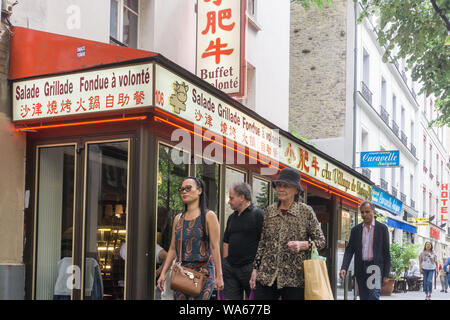 Paris Olympiades - asiatische Gemeinschaft Bezirk im 13. arrondissement von Paris, Frankreich, Europa. Stockfoto