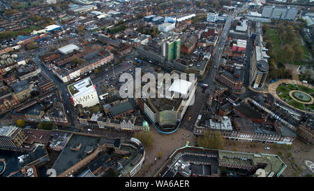Luftaufnahme von Kingston upon Hull City Centre Stockfoto