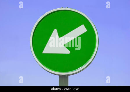 Verkehrsschild synonym für grüne Politik Stockfoto