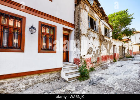 Traditionelle türkische Häuser in Hamamonu Bezirk Altindag, Ankara, Türkei. Stockfoto