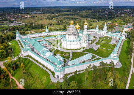 Luftbild des Neuen Jerusalem Kloster in Istrien, Distrikt, Region Moskau, Russland Stockfoto