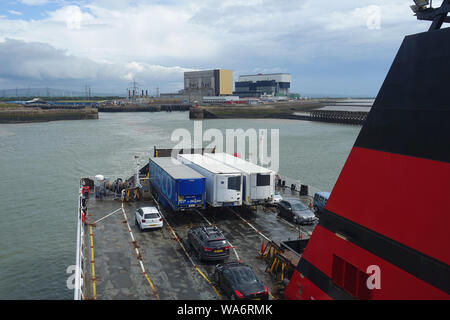 Insel Man Fähre Ben meine Chree nach außen von Heysham, Lancashire gebunden Stockfoto