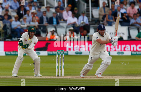 London, Großbritannien. 18. August 2019. Jonny Bairstow von England während des Spiels am 5. Tag der zweiten Asche Grille Test Match zwischen England und Australien auf dem Lord's Cricket Ground in London, England am August 18, 2019 Quelle: Aktion Foto Sport/Alamy leben Nachrichten Stockfoto