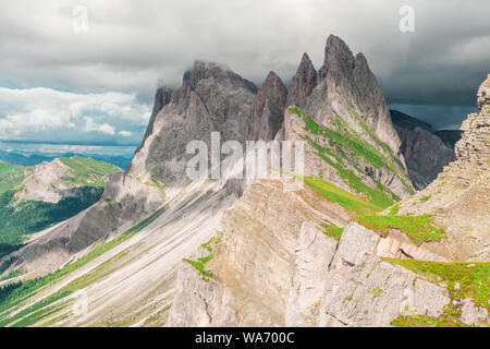 Seceda Berg in den Dolomiten, Südtirol, Italien Europa Stockfoto