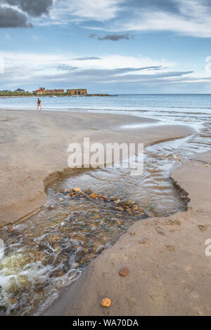 Beadnell Bay. Der Küste Strand an der Küste von Northumberland, England, Großbritannien Stockfoto