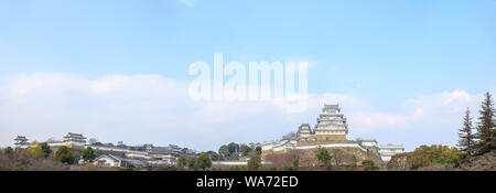 Himeji Schloss ist Wahrzeichen der historischen berühmten und Registriert als Weltkulturerbe bei der UNESCO. Im Himeji city, Hyogo Präfektur, Japan. Stockfoto