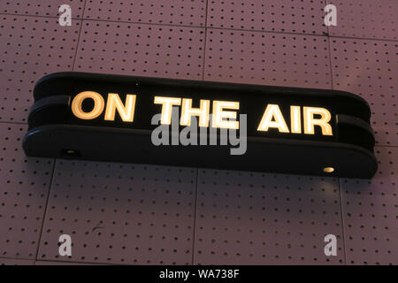 Vintage TV-Studio Prompt Licht Stockfoto